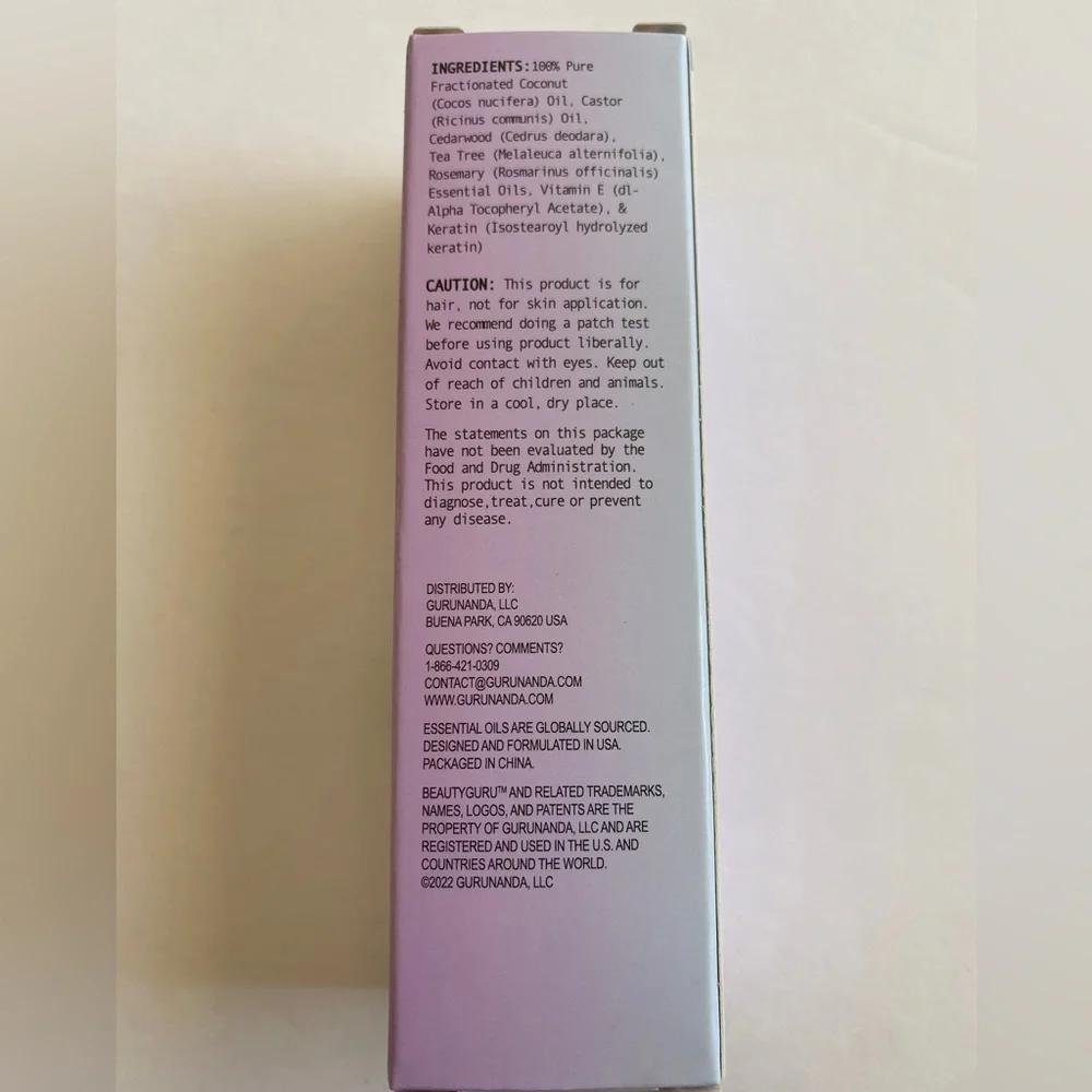 3pk BEAUTY GURU Natural Hair Serum 100% Pure &‎ Natural Oil Moisturizes Hair